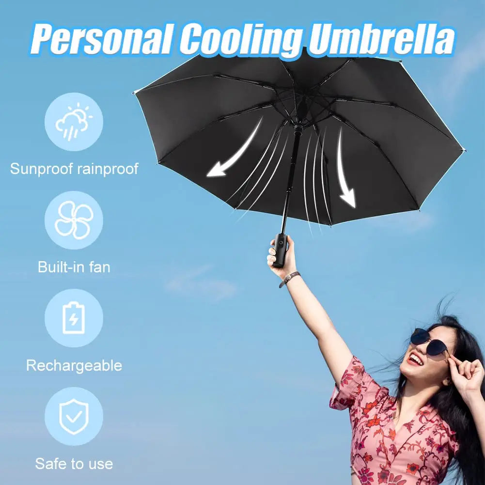 Portable Umbrella with Fan & Misting Graceland International Trading